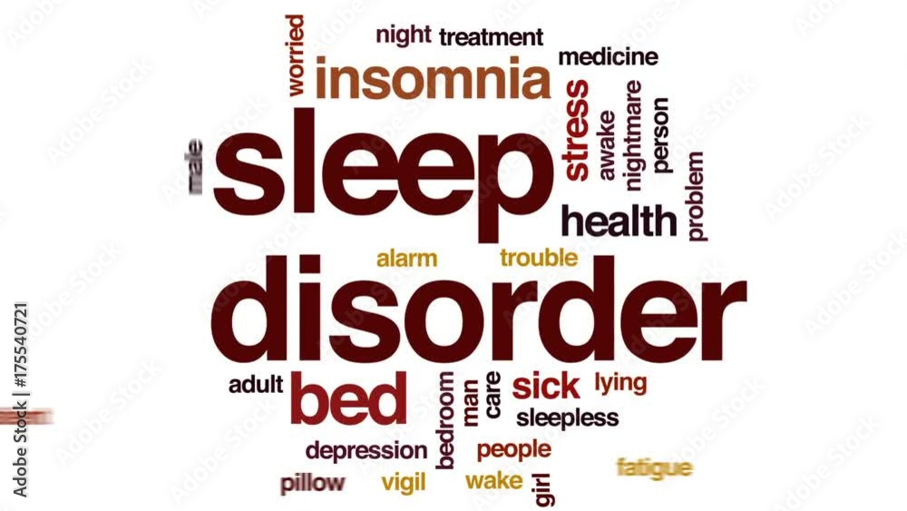 Sleep disorder animated word cloud, text design animation. Stock Video ...